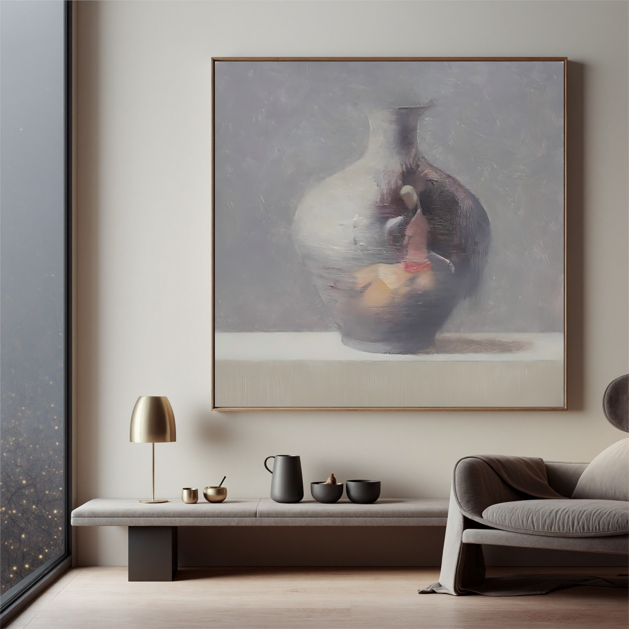 Abstract Vase Still Life-Modern Abstract Vase Still Life Wall Art
