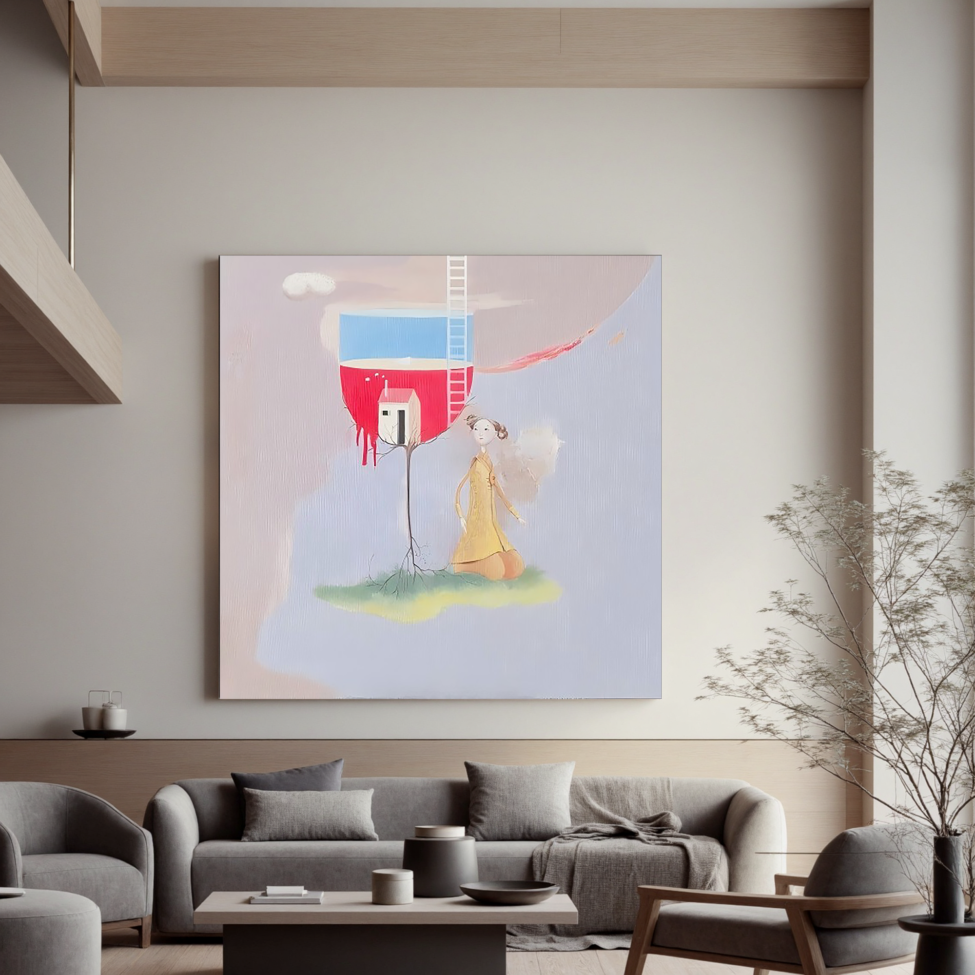 Dream House in a Glass-Surreal Dream House Wall Art