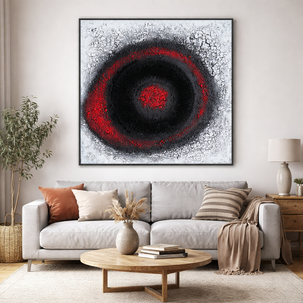 Eye of the Crimson Core(32''x 32''/ 80 x 80 CM/Frameless Stretched)