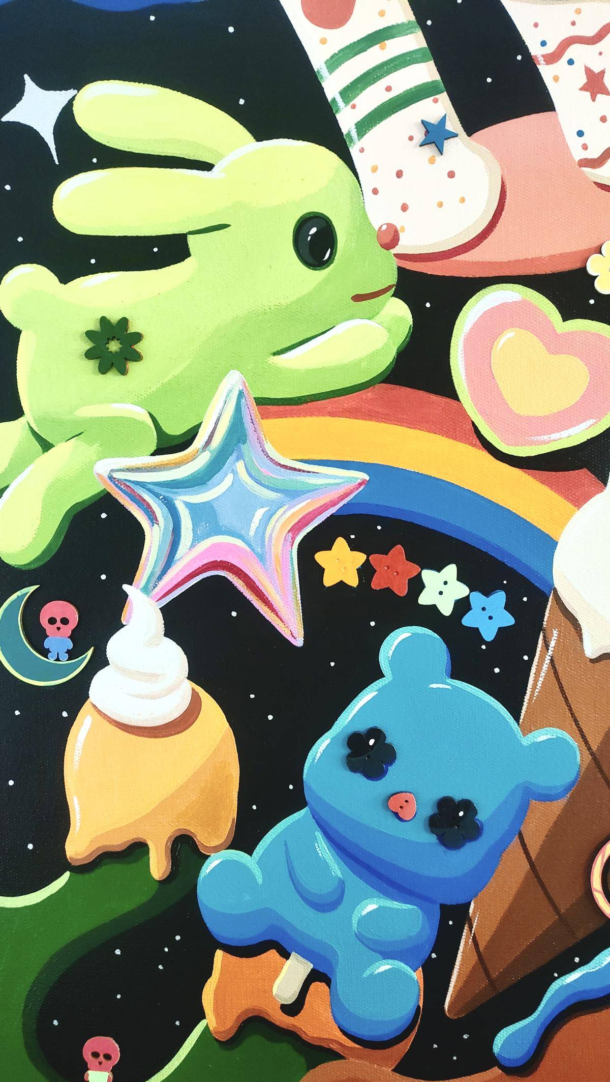 Sweet World（24''x 36''/ 60 x 90 CM/Frameless Stretch)