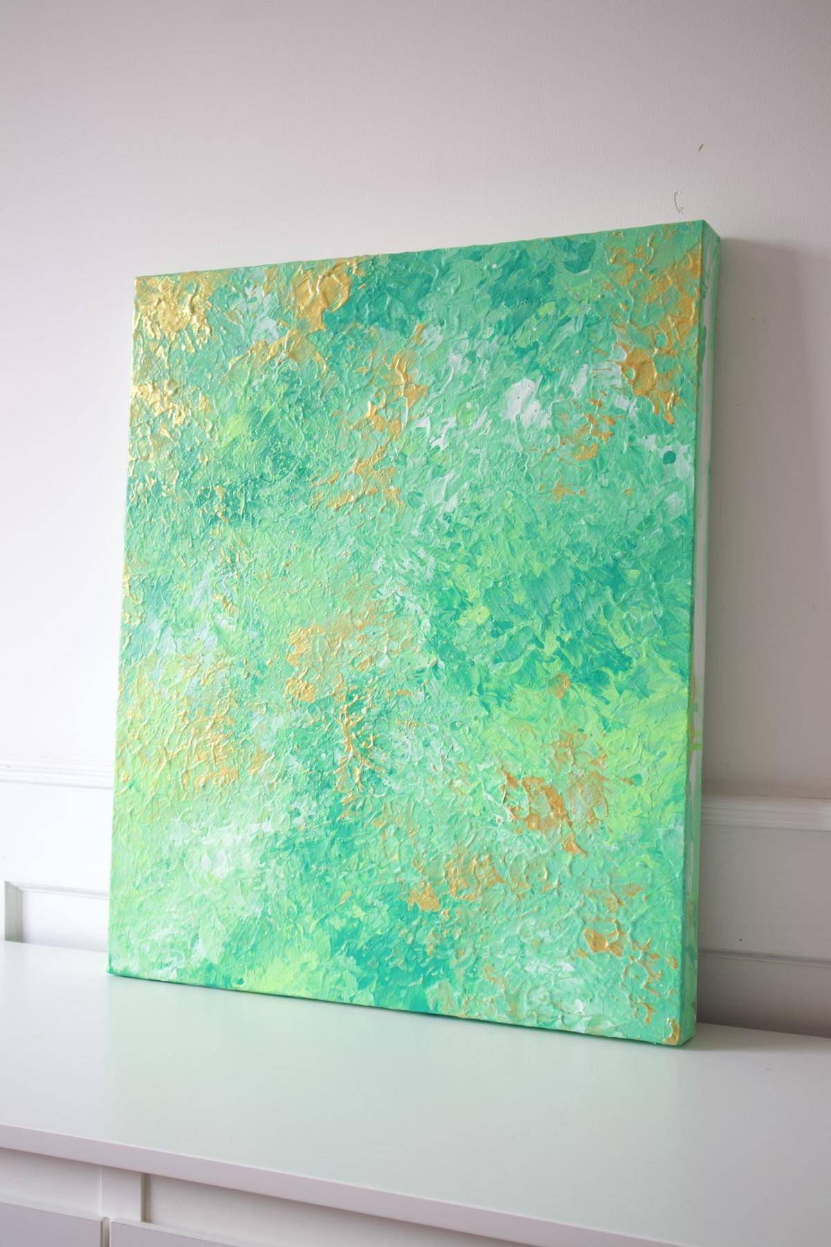 Whispers of Spring Green（19''x 23''/ 50 x 60 CM/Frameless Stretched)