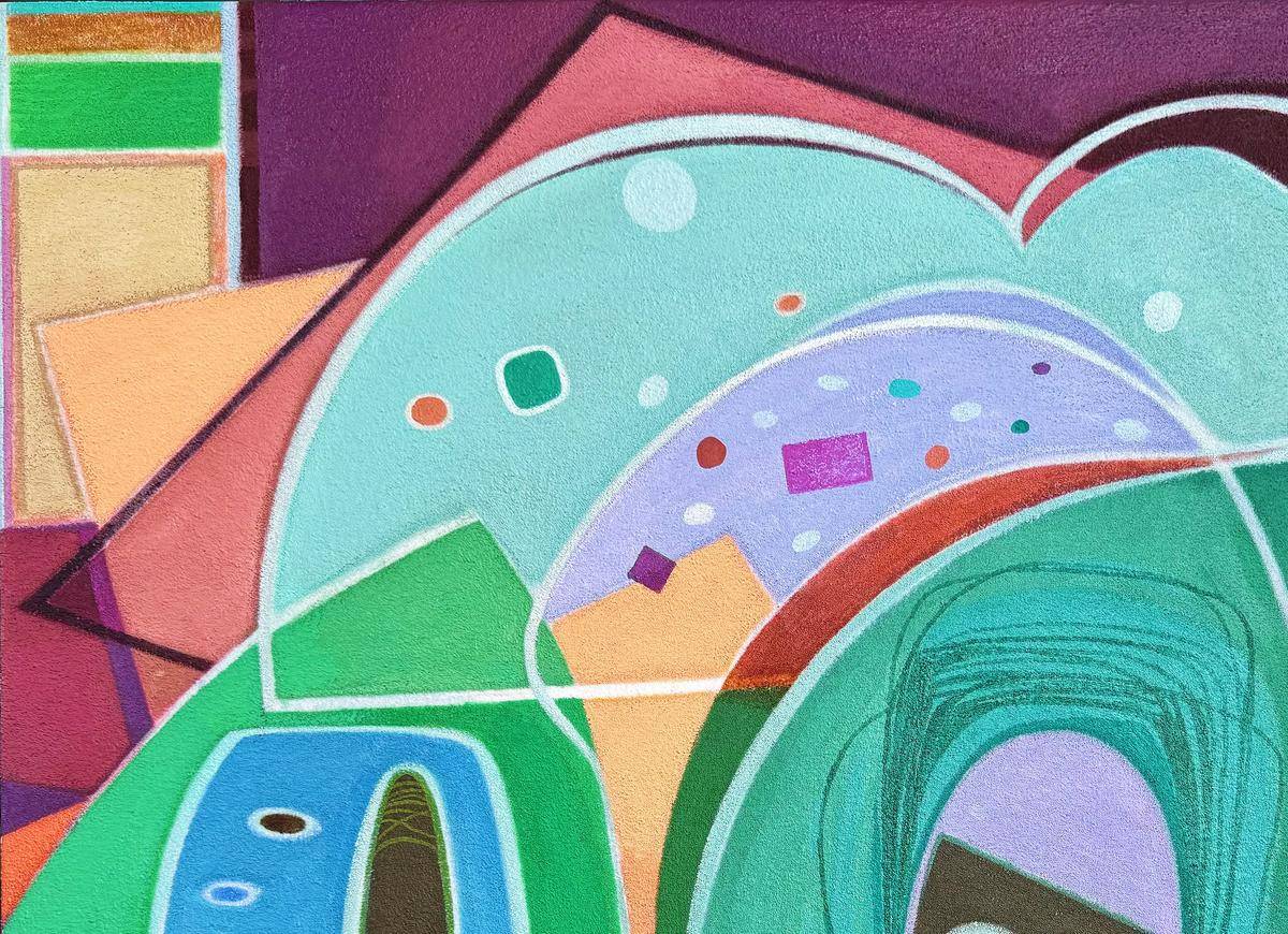 Rhythm of Shapes(31''x 31''/ 80 x 80 CM/Frameless Stretched)