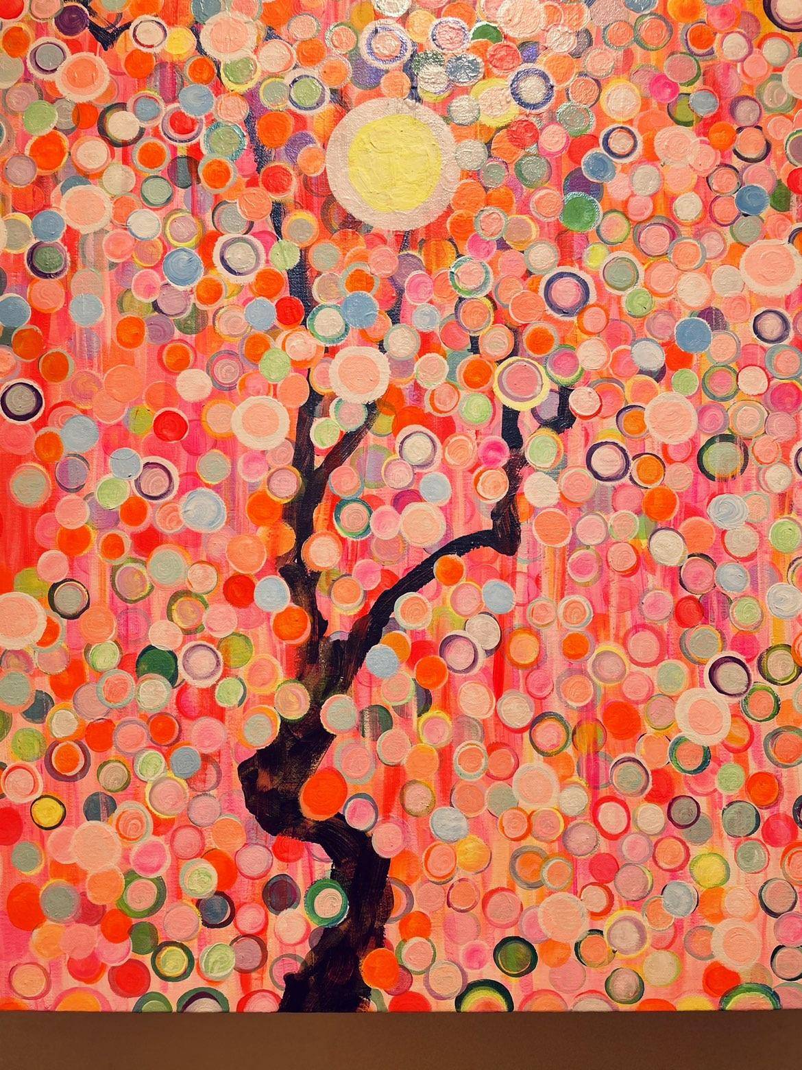 Spring Cherry Blossoms（23''x 31''/ 60 x 80 CM/Frameless Stretched)