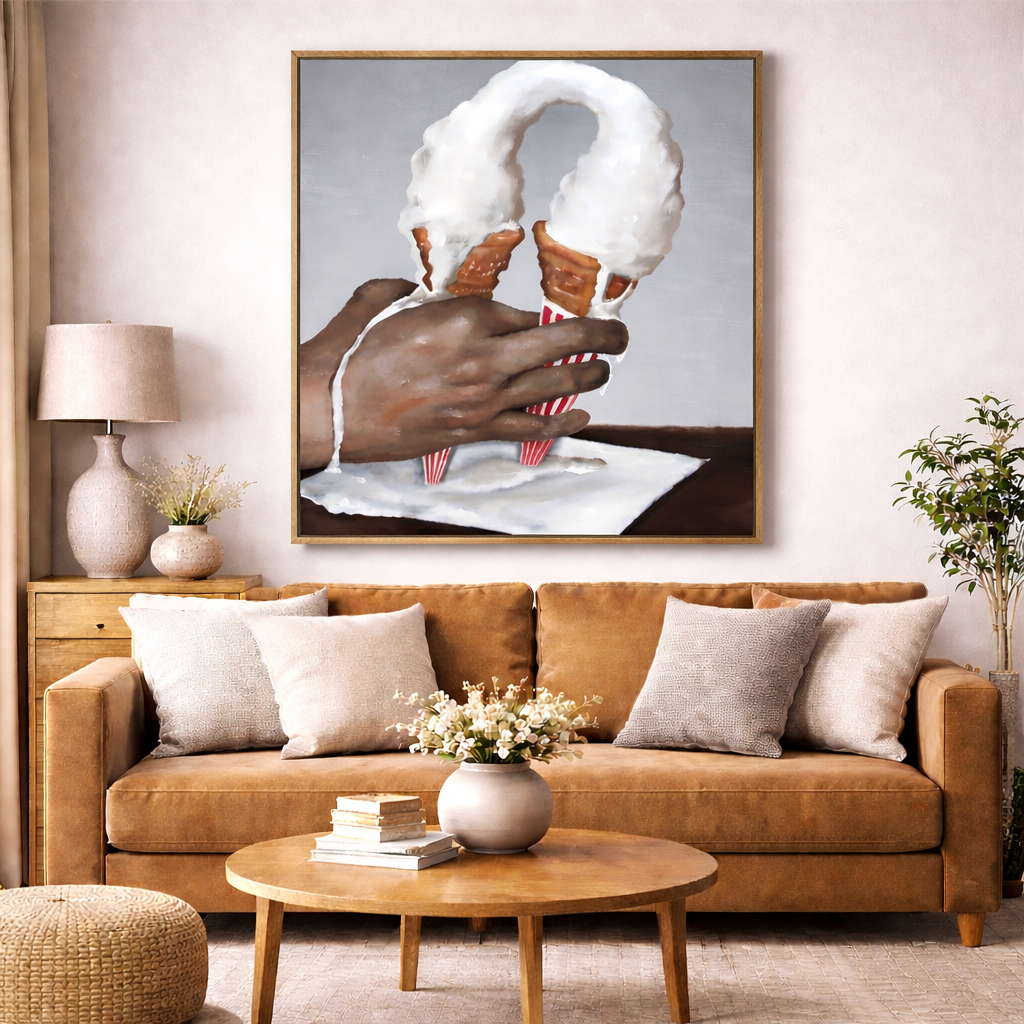 Out of Control（24''x 32''/ 60 x 80 CM/Stretched + Black Wooden Frame）
