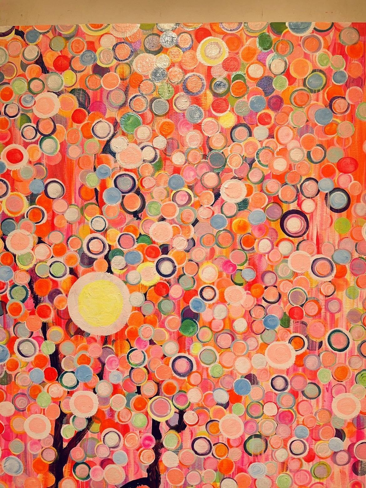 Spring Cherry Blossoms（23''x 31''/ 60 x 80 CM/Frameless Stretched)