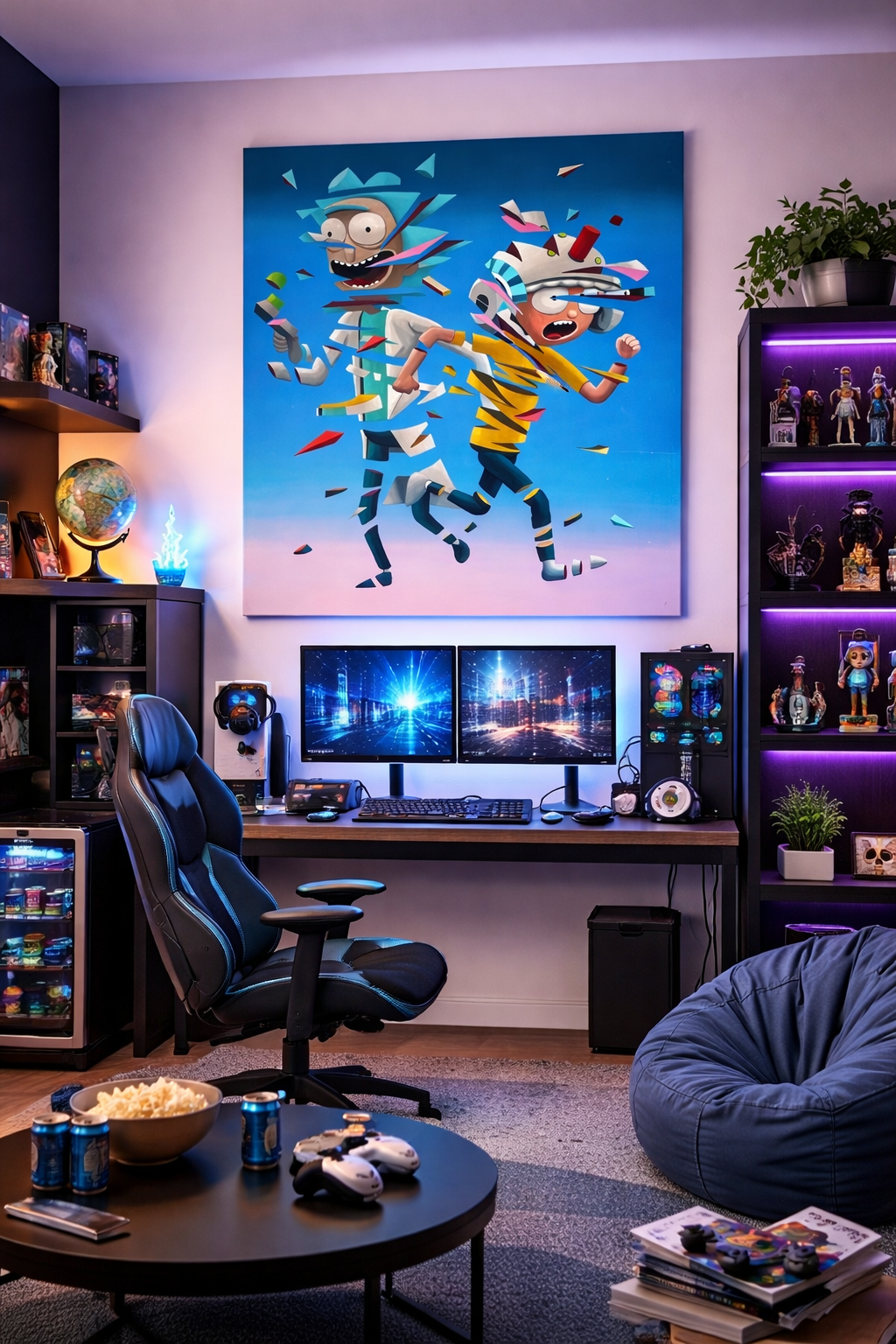 Fractured Run (39''x 31''/ 100 x 80 CM/Frameless Stretched)
