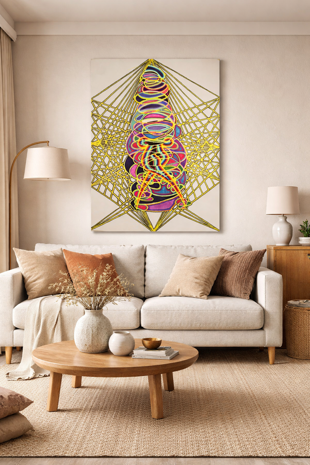 Torsion Grid(36''x 48''/ 90 x 120 CM/Frameless Stretch)