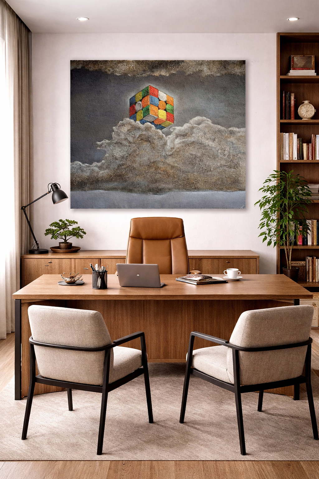 Rubik's Cube(28''x 28''/ 70 x 70 CM/Frameless Stretch)