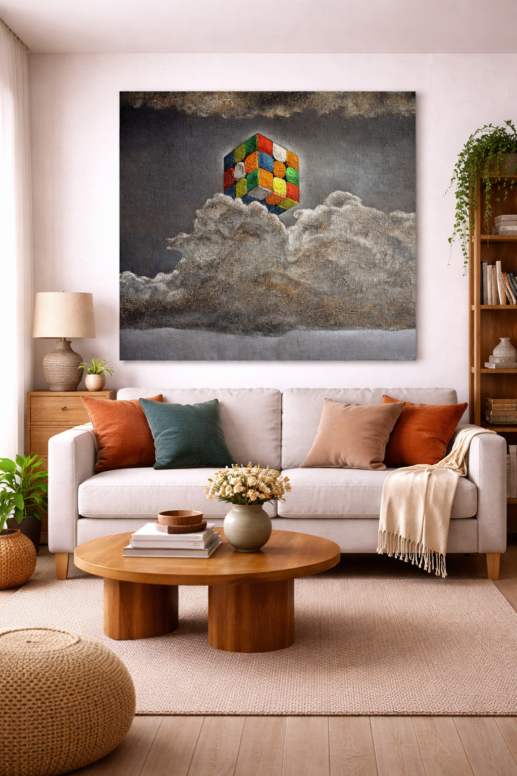 Rubik's Cube(28''x 28''/ 70 x 70 CM/Frameless Stretch)