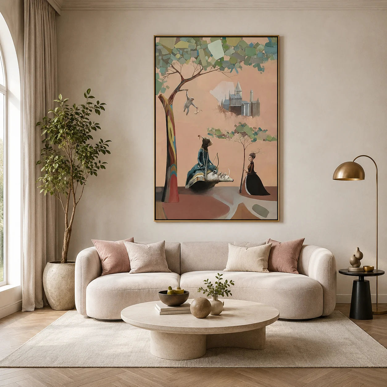 Surreal Forest Encounter-Surreal Fantasy Forest Scene Wall Art