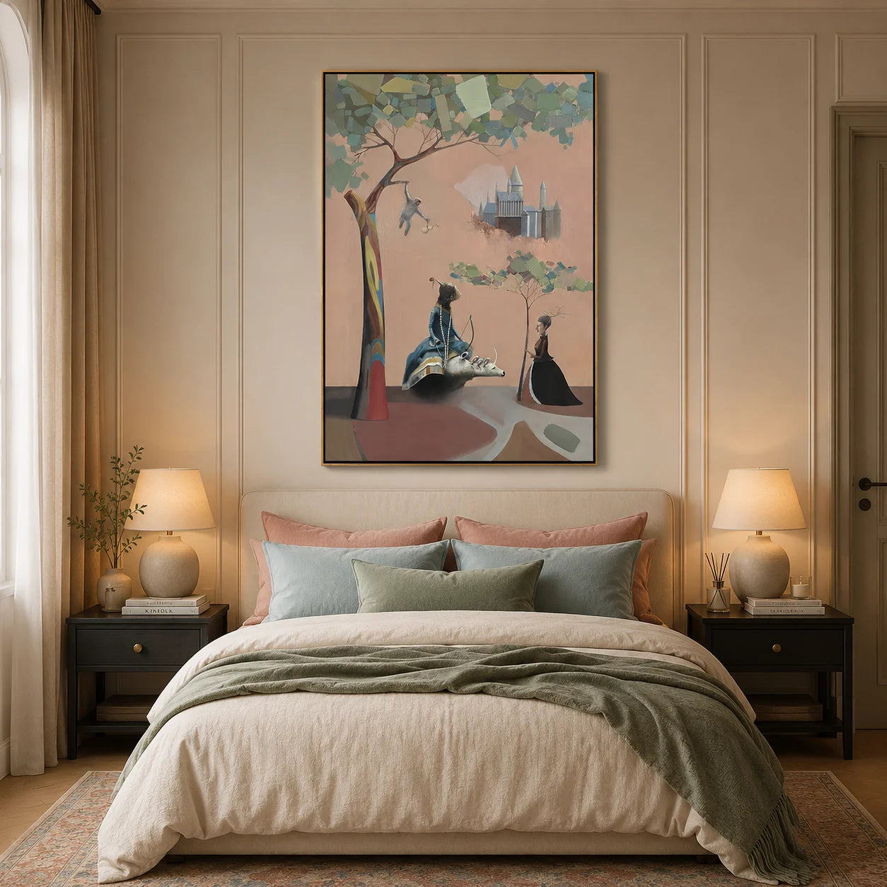 Surreal Forest Encounter-Surreal Fantasy Forest Scene Wall Art