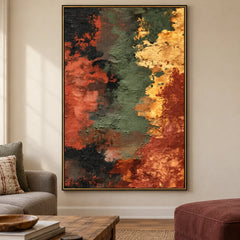 Large Modern Textured Abstract Wall Art – Earth Tone Contemporary Canvas Painting