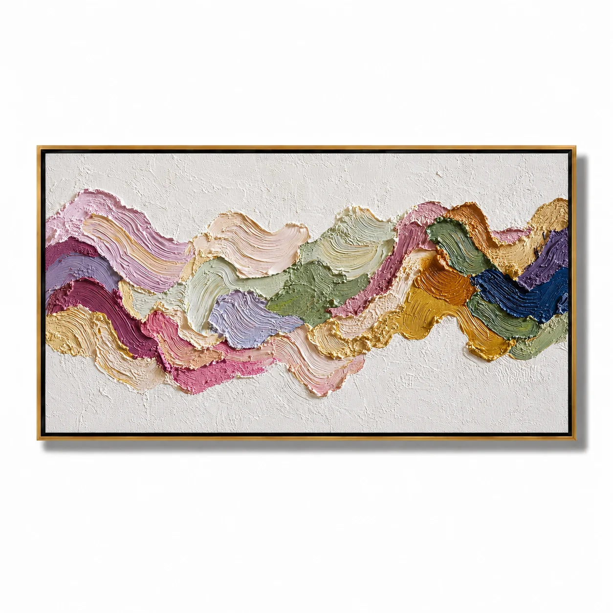 Colorful Textured Abstract Hand-Painted Oil Painting, Modern Impasto Canvas Wall Art for Luxury Home Decor#OA 0947