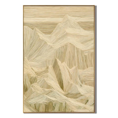 Neutral Mountain Abstract Hand-Painted Oil Painting # OA 1103