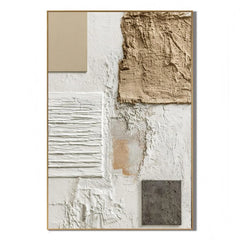 Neutral Textured Abstract Hand-Painted Oil Painting # OA 1101