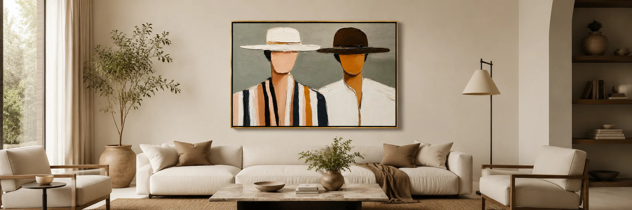 Original handmade painting featuring expressive oil colors and brush marks