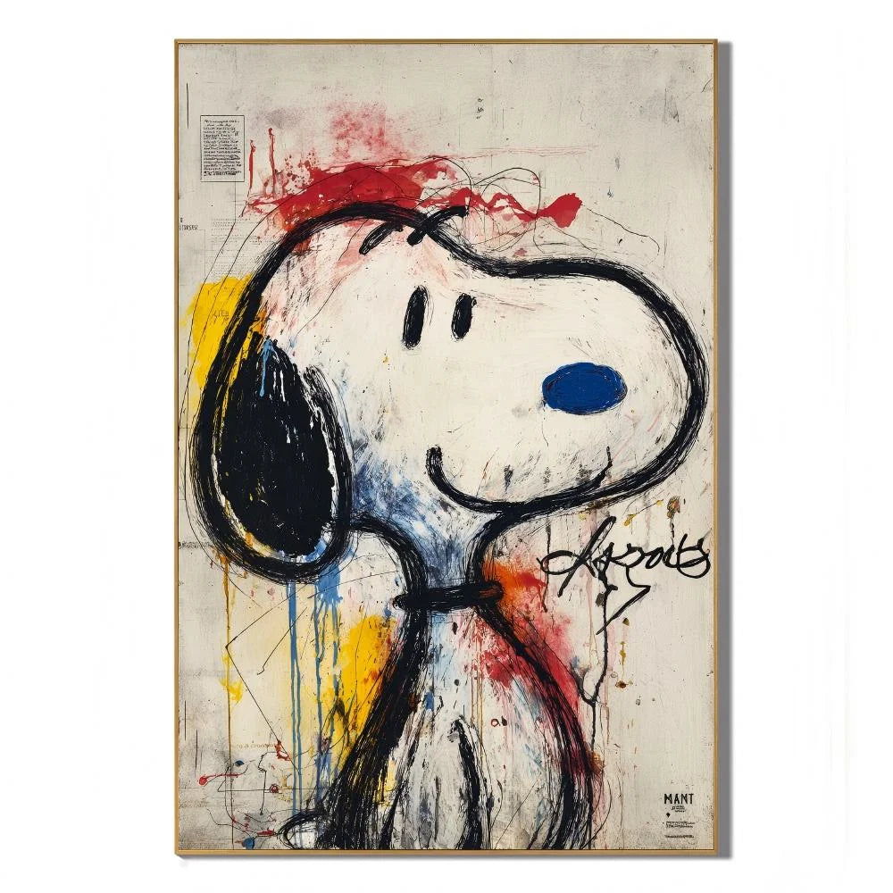 Snoopy Pop Art Hand-Painted Oil Painting | Modern Graffiti Wall Art # 1097