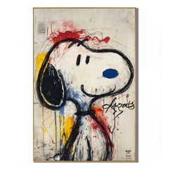 Snoopy Pop Art Hand-Painted Oil Painting | Modern Graffiti Wall Art  # OA 1097