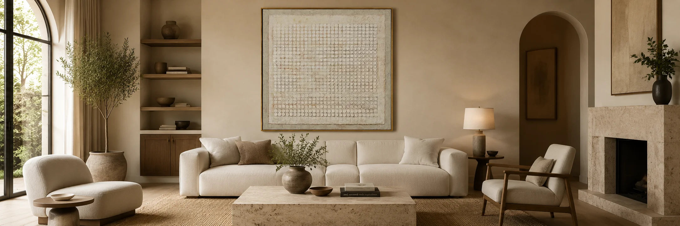 Modern oil painting handmade with carefully layered colors on canvas