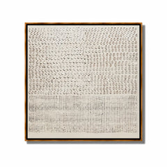 White Minimalist Textured Hand-Painted Oil Painting | Modern Abstract 3D Wall Art for Cream Neutral Decor#OA 1011