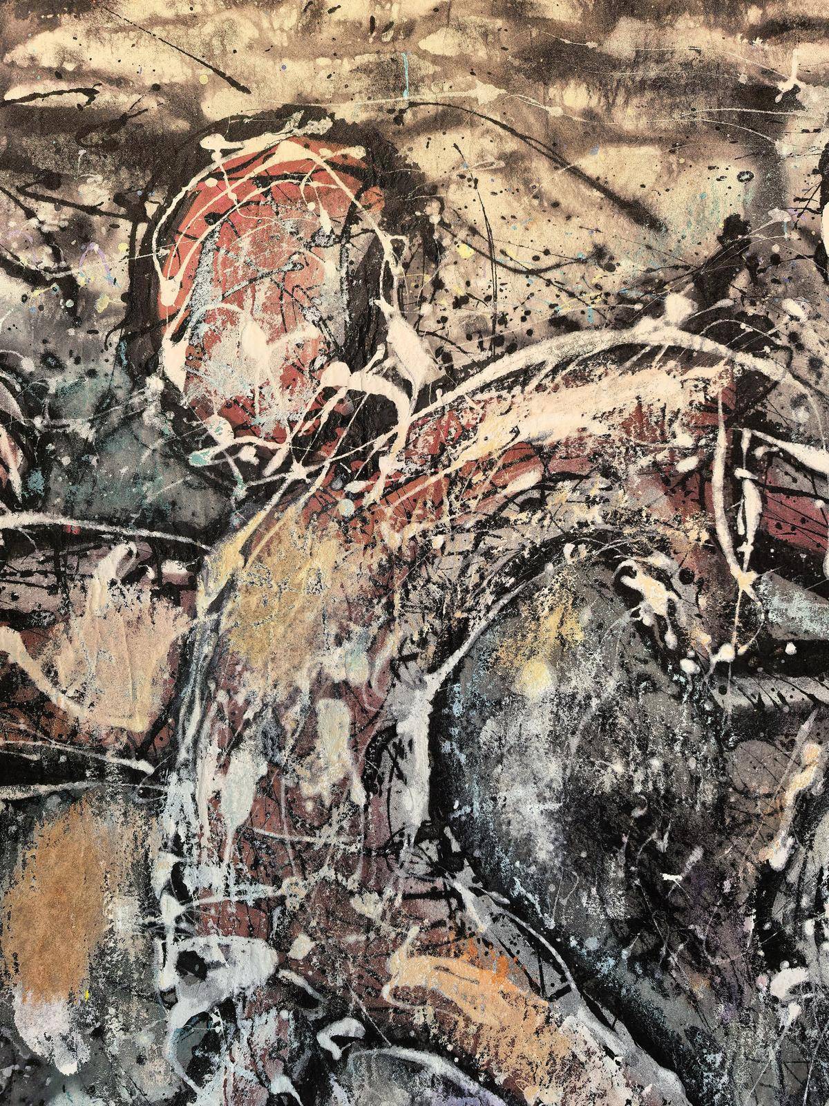 Interwoven Existence（32''x 48''/ 80 x 120 CM/Stretched + Black Wooden Frame)