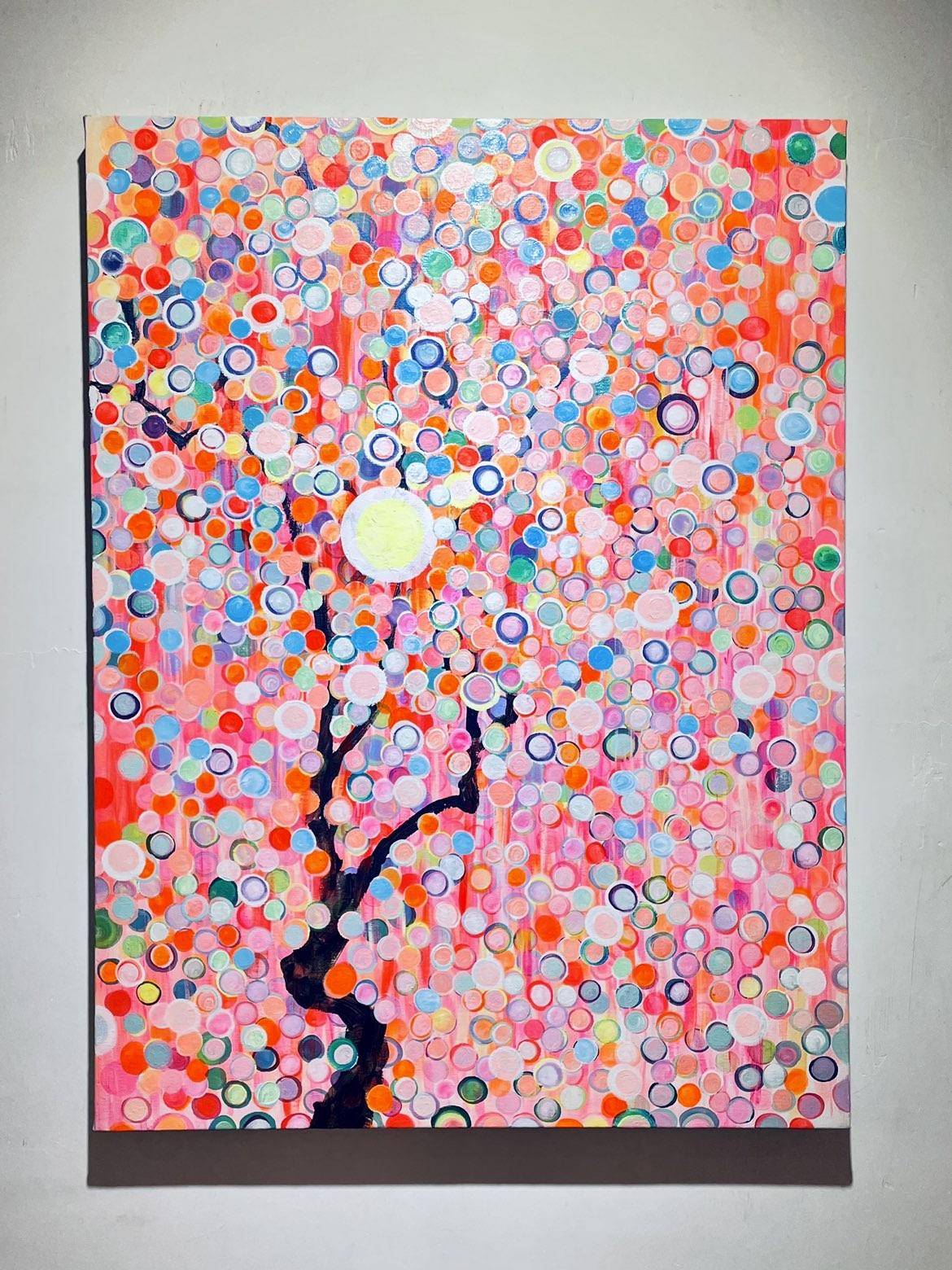 Spring Cherry Blossoms（23''x 31''/ 60 x 80 CM/Frameless Stretched)
