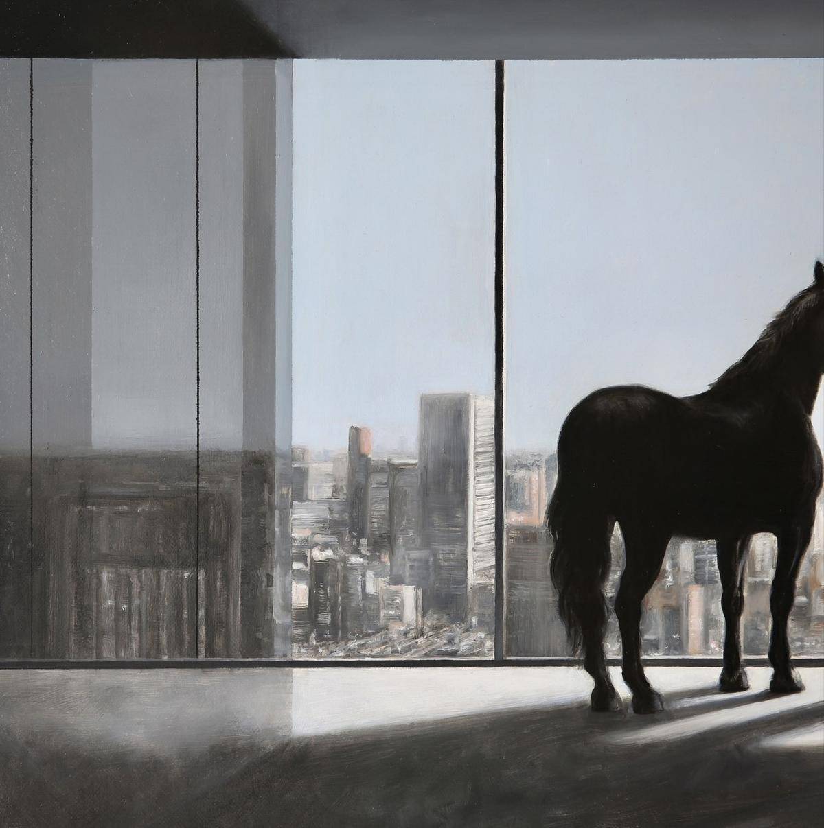 Outset（32''x 62''/ 80 x 160 CM/Stretched + Black Wooden Frame）
