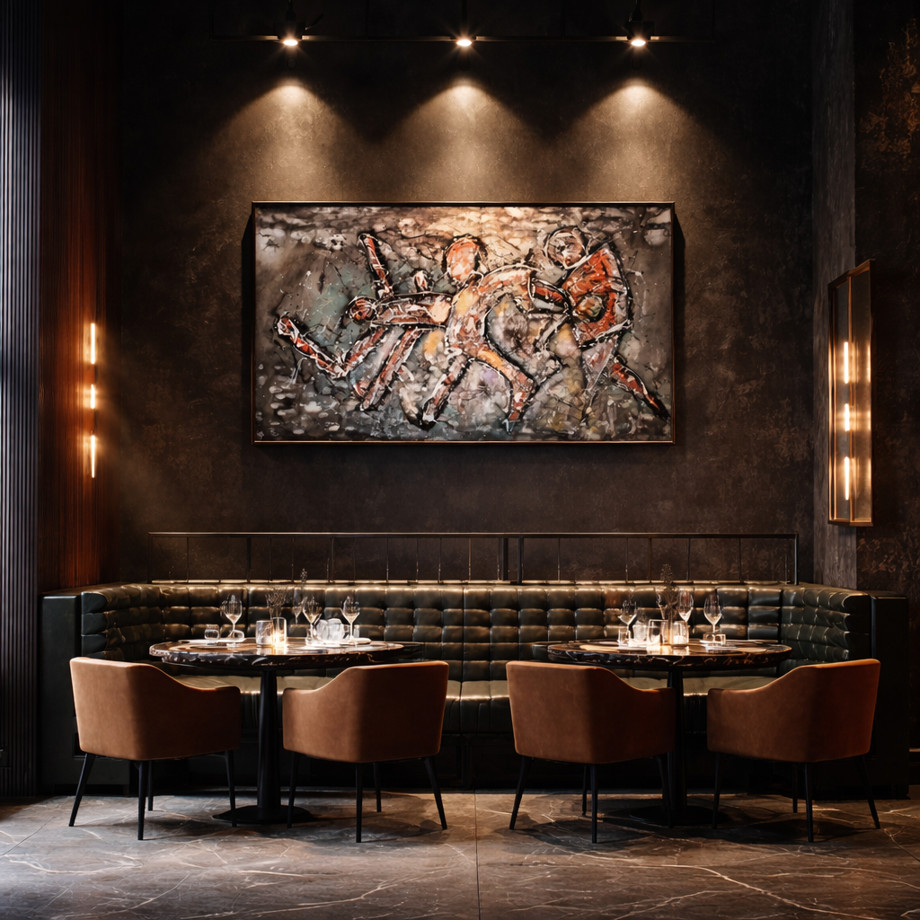 Interwoven Existence（32''x 48''/ 80 x 120 CM/Stretched + Black Wooden Frame)