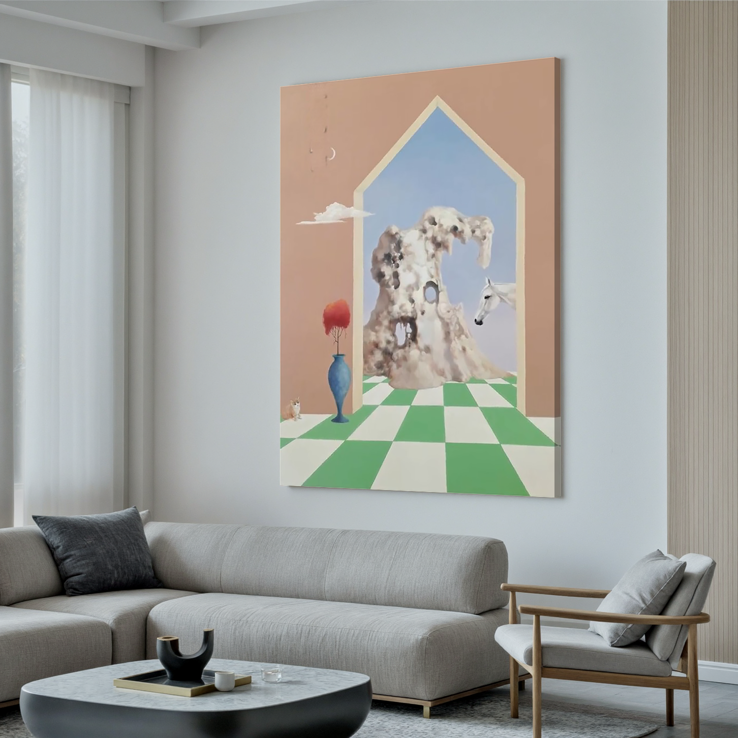 Surreal Archway Dream-Surreal Archway Landscape Wall Art