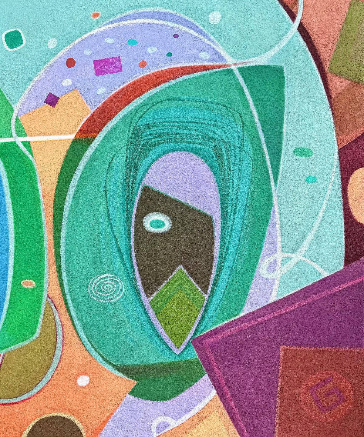 Rhythm of Shapes(31''x 31''/ 80 x 80 CM/Frameless Stretched)