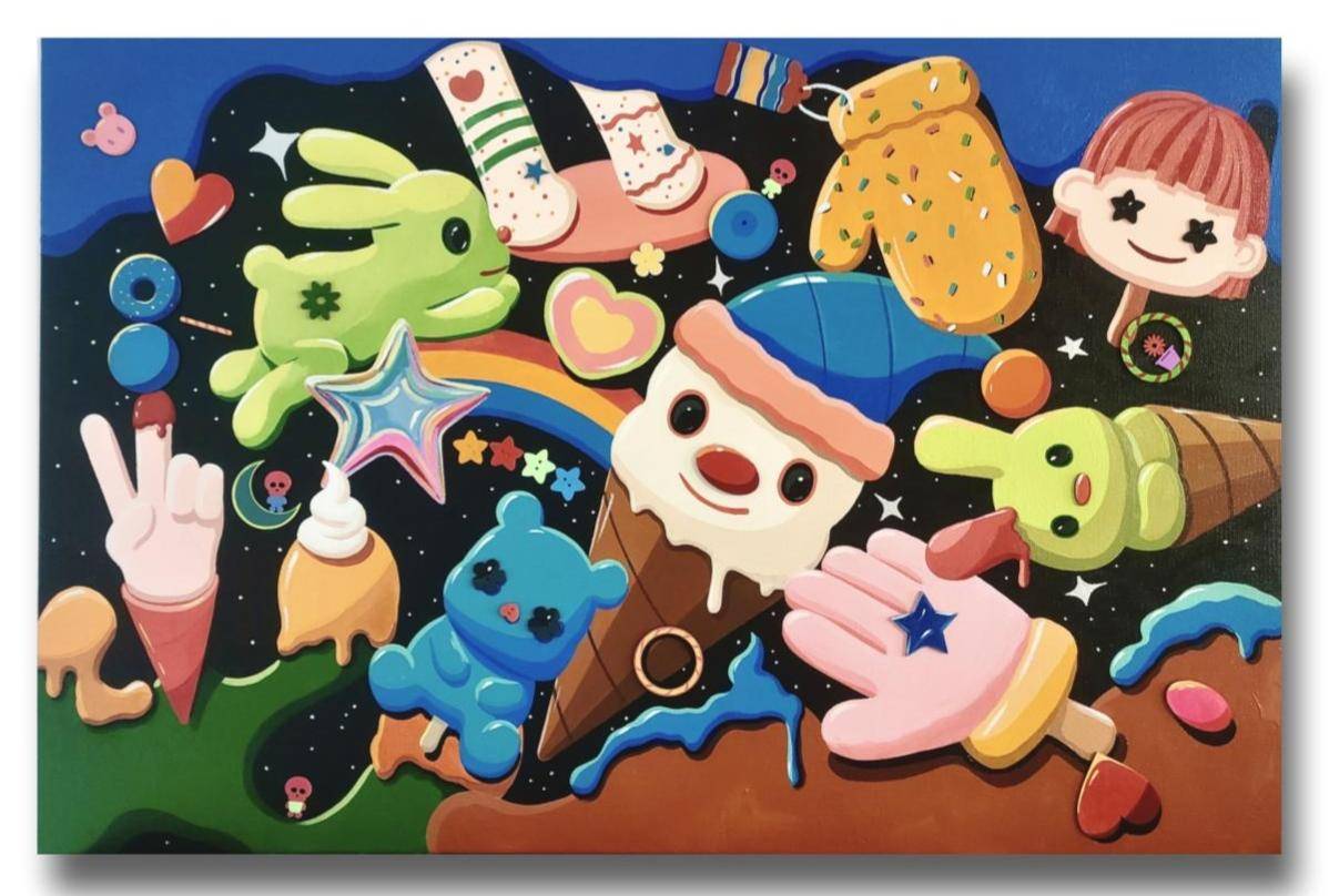 Sweet World（24''x 36''/ 60 x 90 CM/Frameless Stretch)
