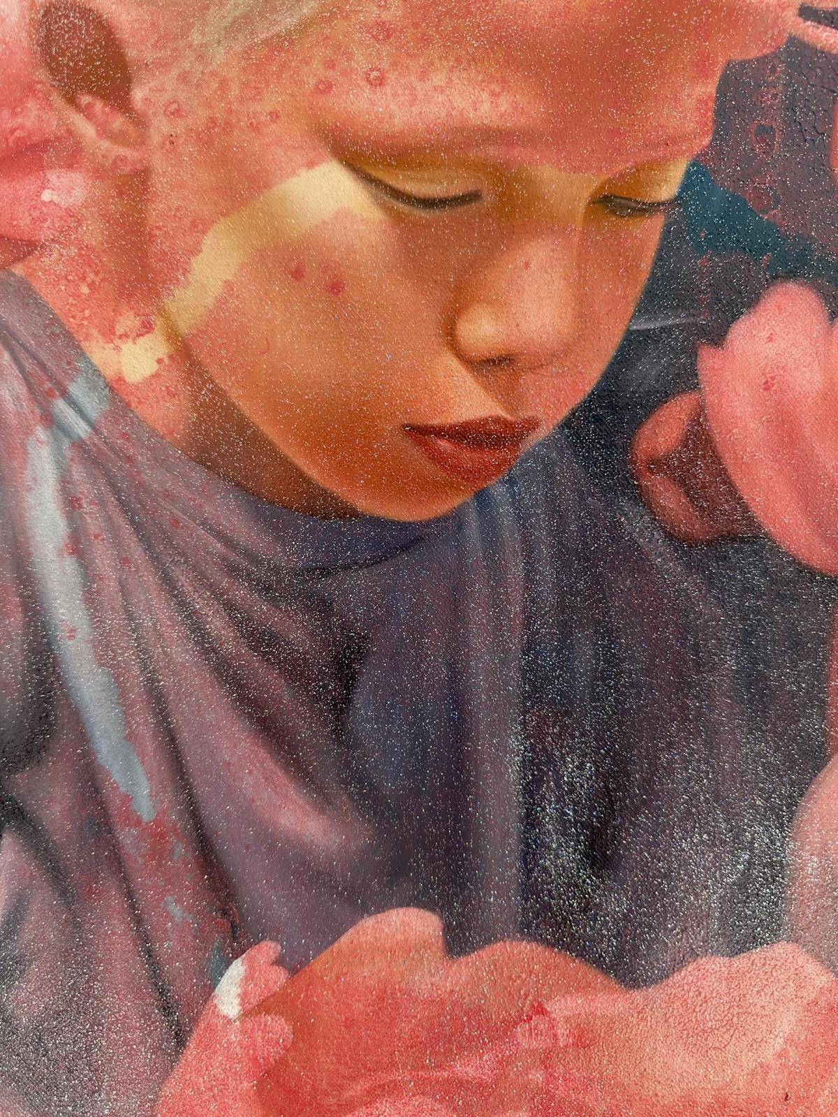 Anthophagy With Pouring Down On Us(31''x 31''/ 80 x 80 CM/Frameless Stretched)