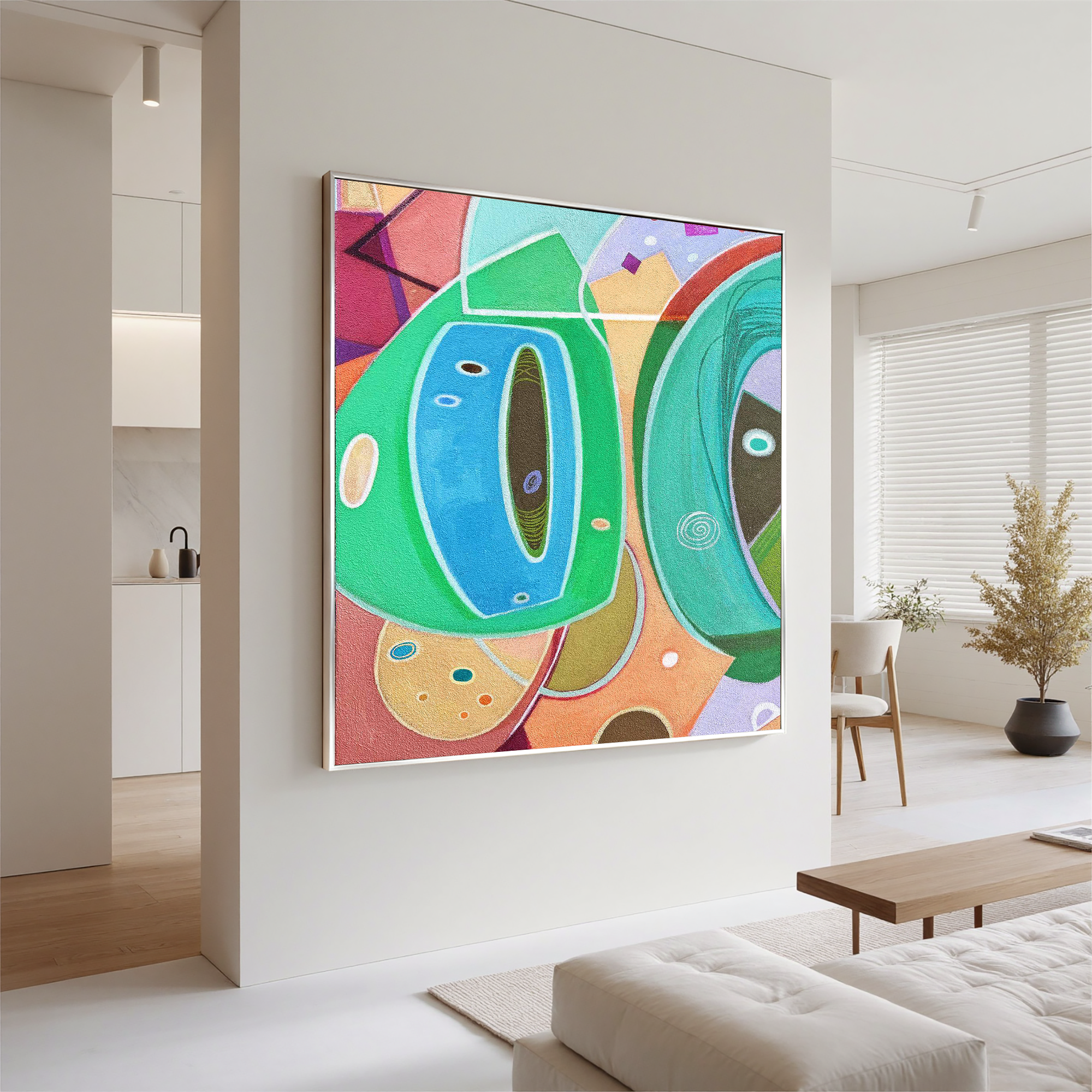 Rhythm of Shapes(31''x 31''/ 80 x 80 CM/Frameless Stretched)