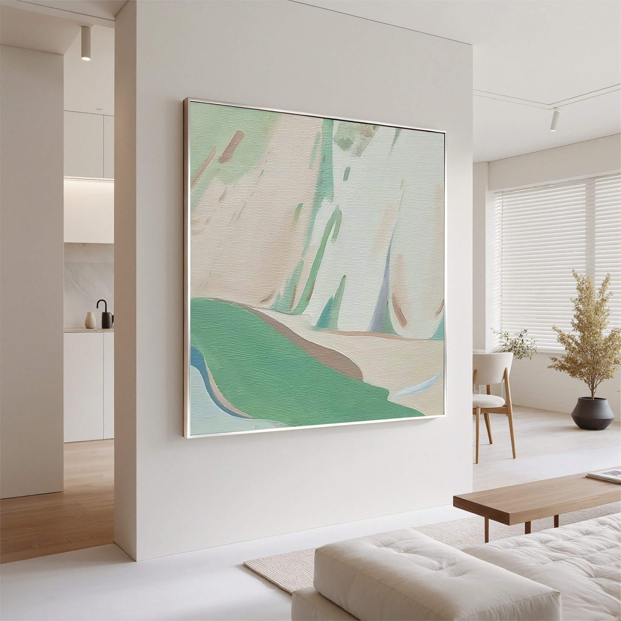 Soft Abstract Landscape-Minimalist Abstract Landscape Wall Art