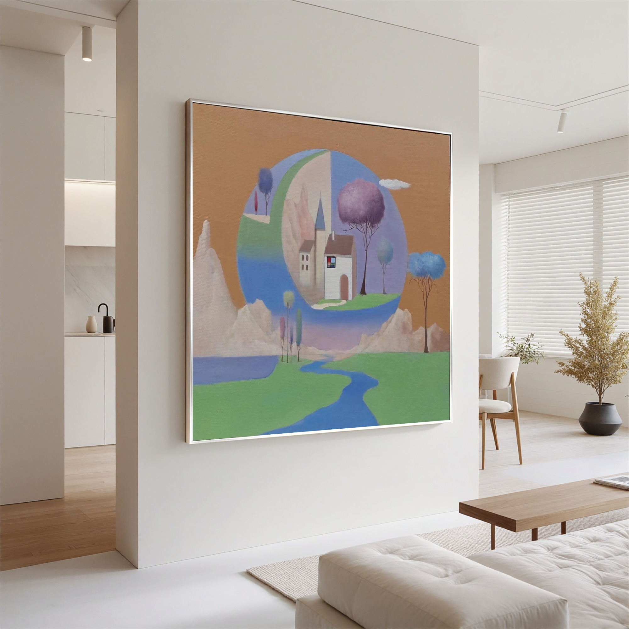 Dreamlike Sphere Landscape-Surreal Dream Landscape Wall Art