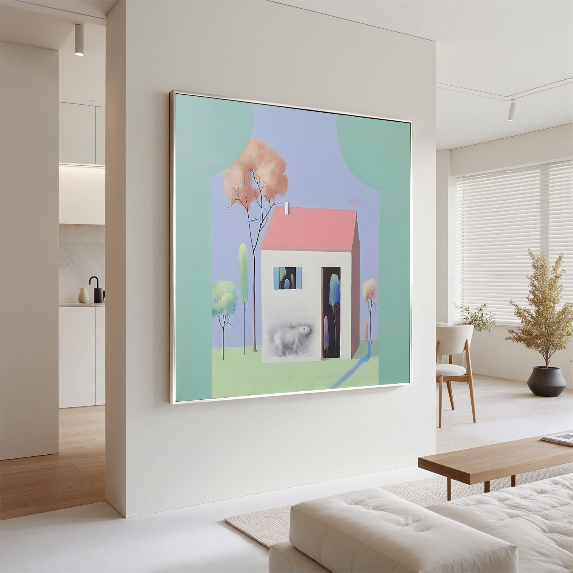 Quiet House in the Garden-Minimalist Dream House Wall Art