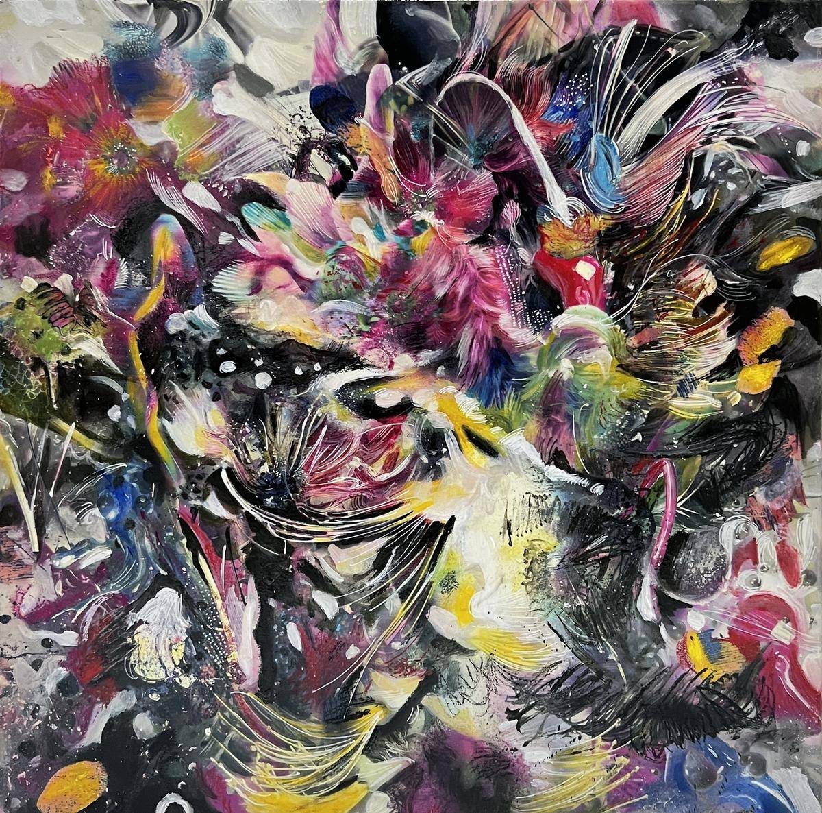 Fleeting Light of Three Thousand Mile (23''x 23''/ 60 x 60 CM/Frameless Stretched)