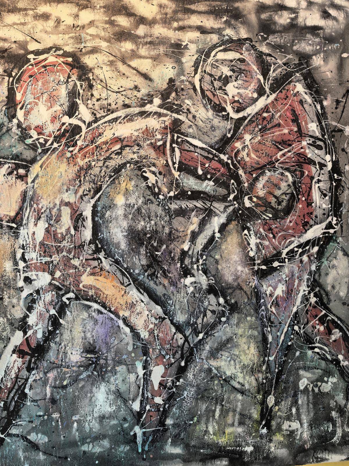 Interwoven Existence（32''x 48''/ 80 x 120 CM/Stretched + Black Wooden Frame)